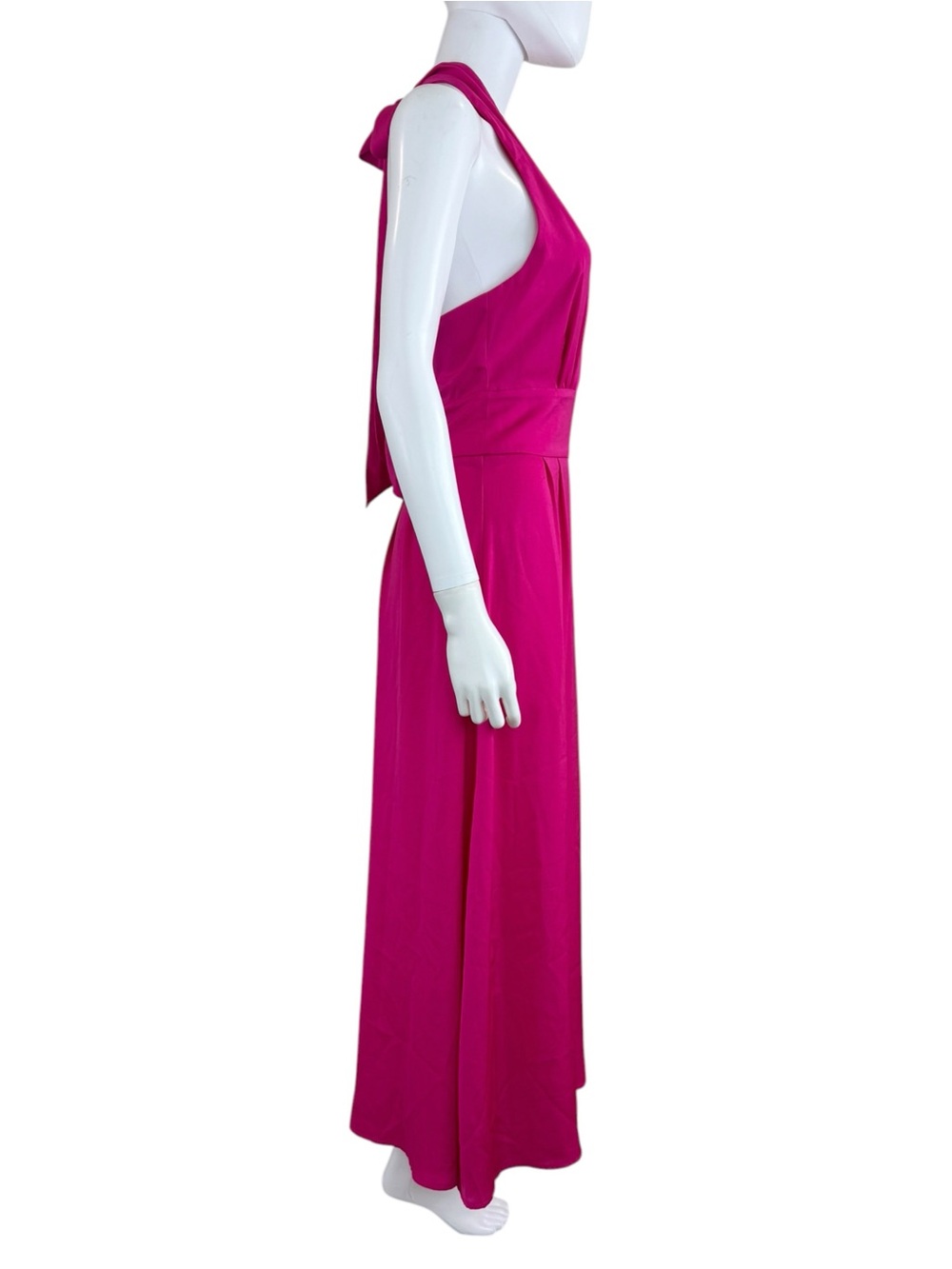 Banana Republic NWT Pink Satin Halter Maxi Dress Size 0P A0843 - Picture 4 of 9